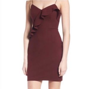 Burgundy cocktail dress